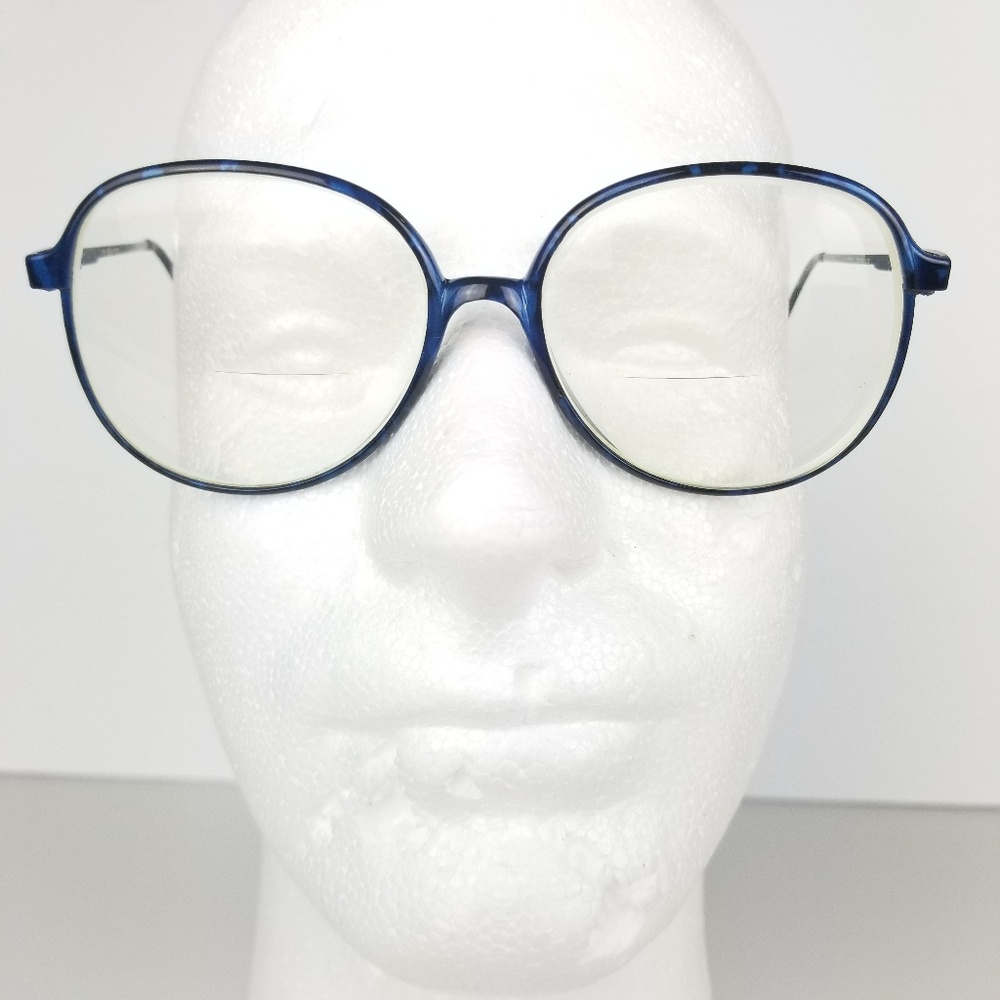 Vintage Blue Marchon Marbled Eyeglasses